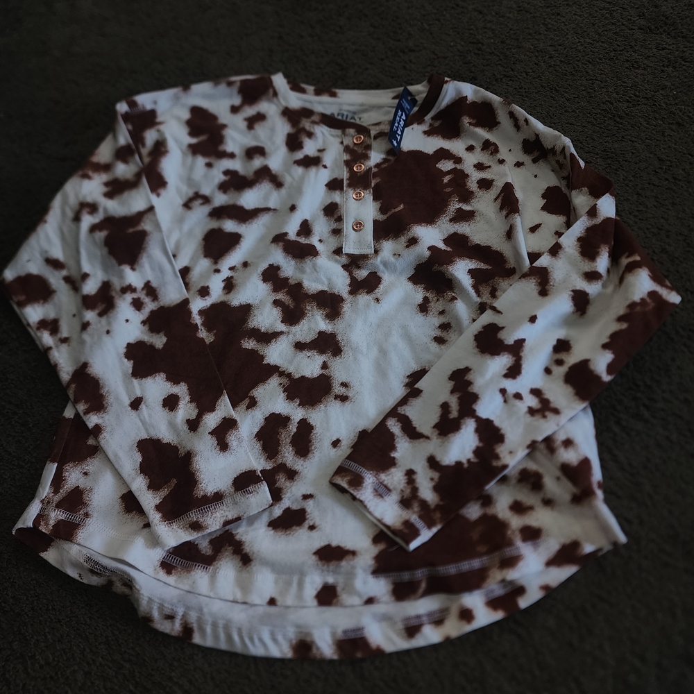 Ariat Brown and White Relaxed Fit Shirt